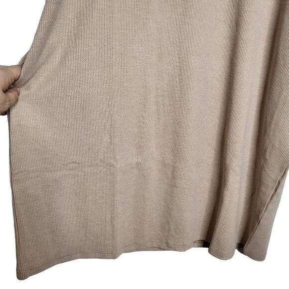 Heyson Ribbed Tan V Neck Short Sleeves Pockets Dress Size 1X - Picture 6 of 9